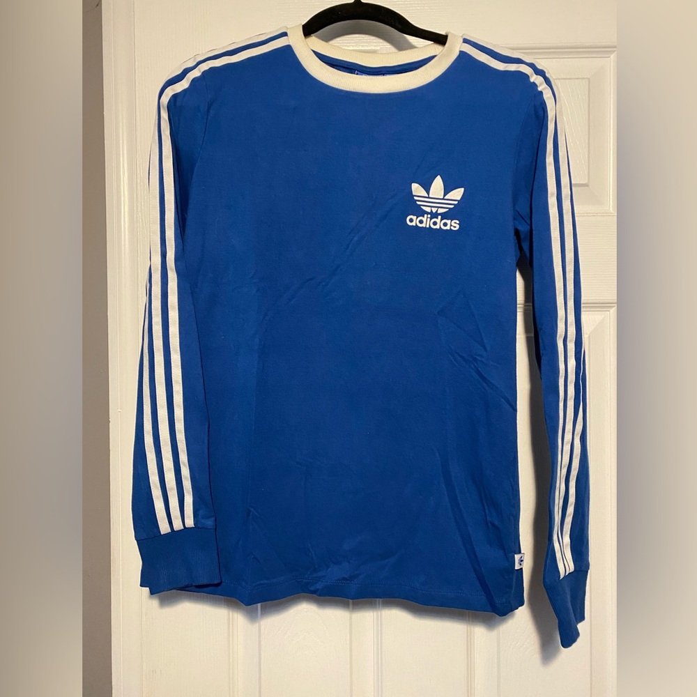 Ladies Adidas Blue Long Sleeve Shirt